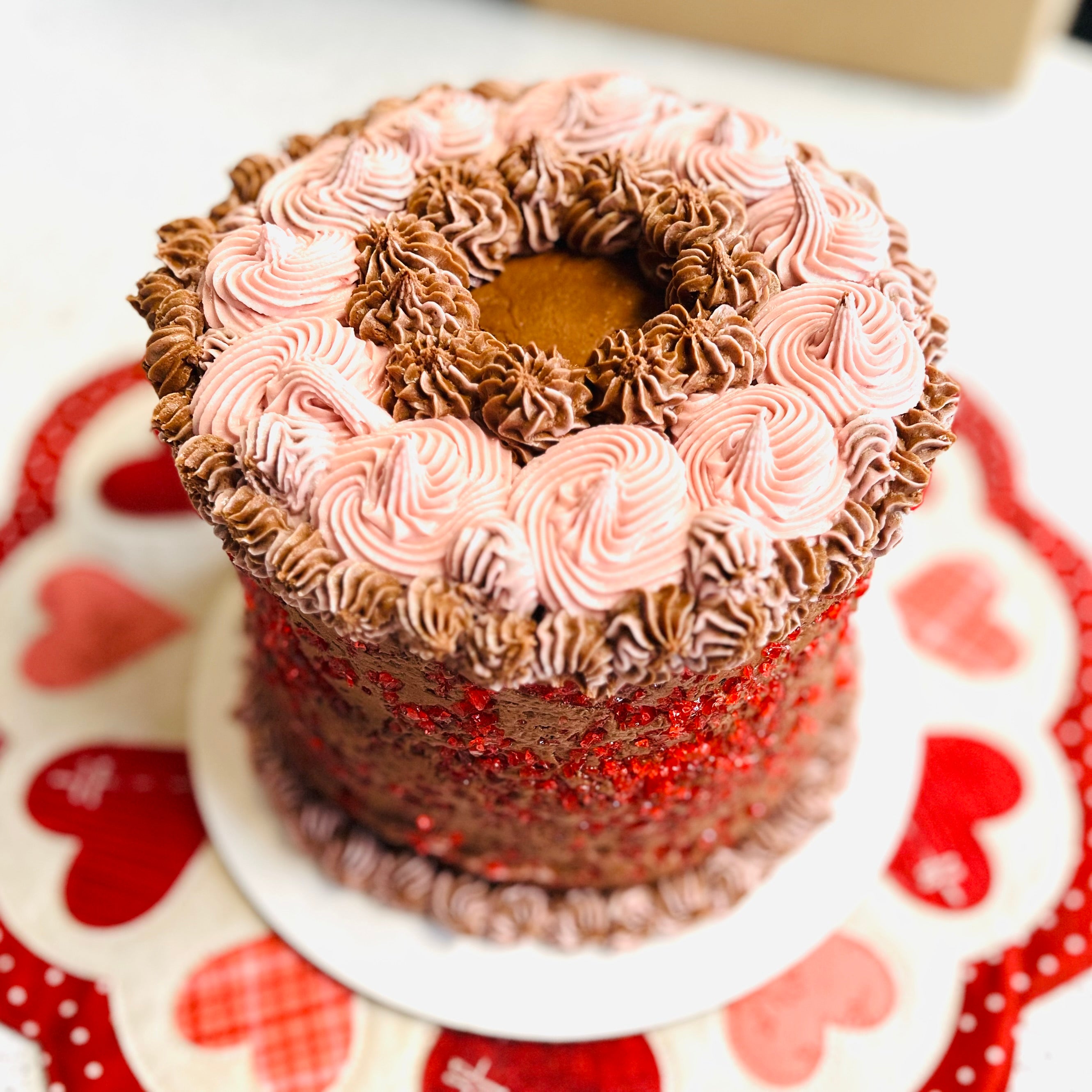 chocolate raspberry 4 layer 6 inch cake