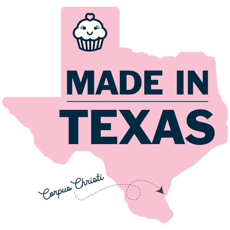 Made in Texas (Corpus Christi) on the shape of the state of Texas